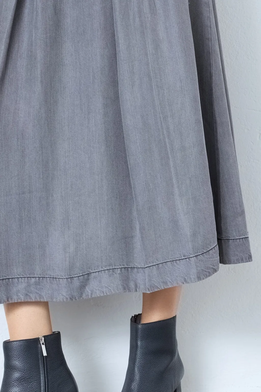 Anyacc Denim Pleat Skirt 34181