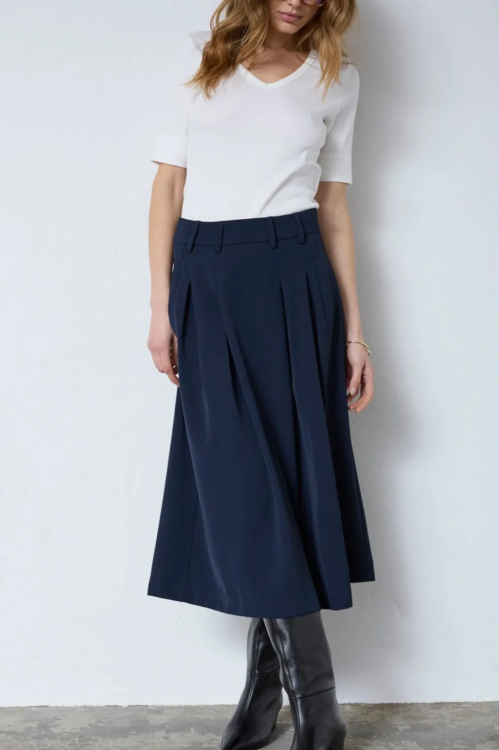Anyacc Midi Pleat Skirt 44040