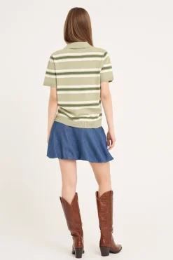 Avpolo Stripe Knit Blouse AV5060