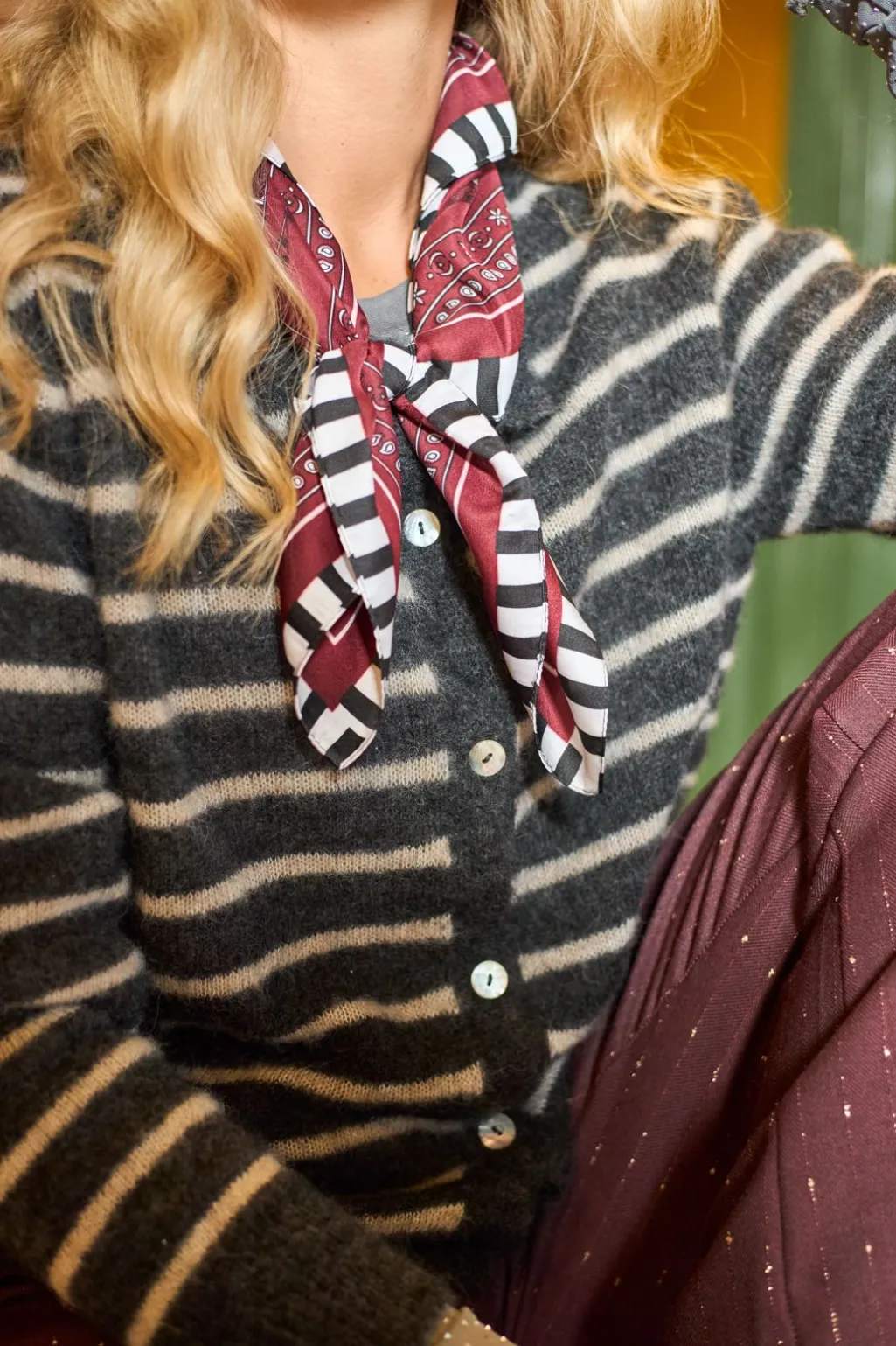 Bcdell Striped Knit Cardigan 1197