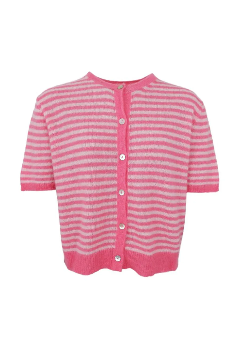 Bcdell Striped Ss Cardigan 1256