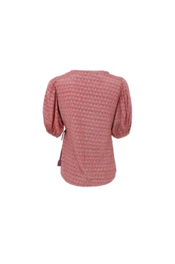 Bcluna Puff Sleeve Wrap Blouse 39175