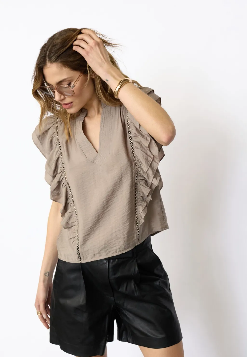 Callumcc Lace Frill V-Top 45172