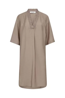 Callumcc Pleat Tunic V-Dress 46084