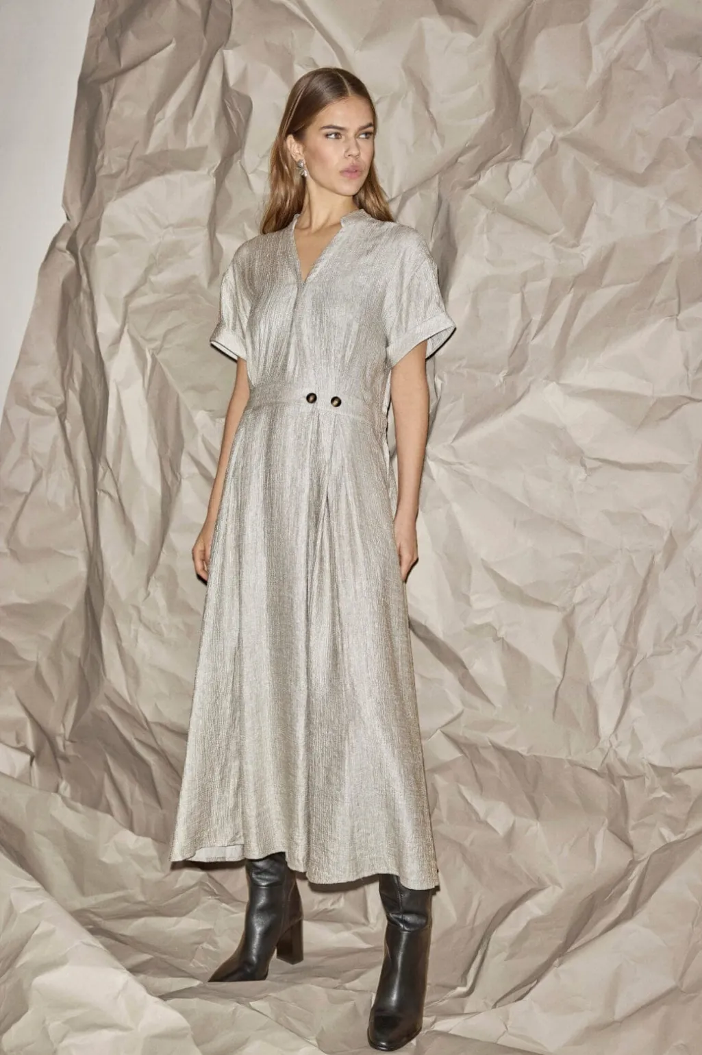 Chercc Wrap Ss Dress 46124