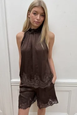 Coliva Satin With Lace 15158