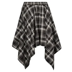 Dagnycc Check Tie Skirt 500069