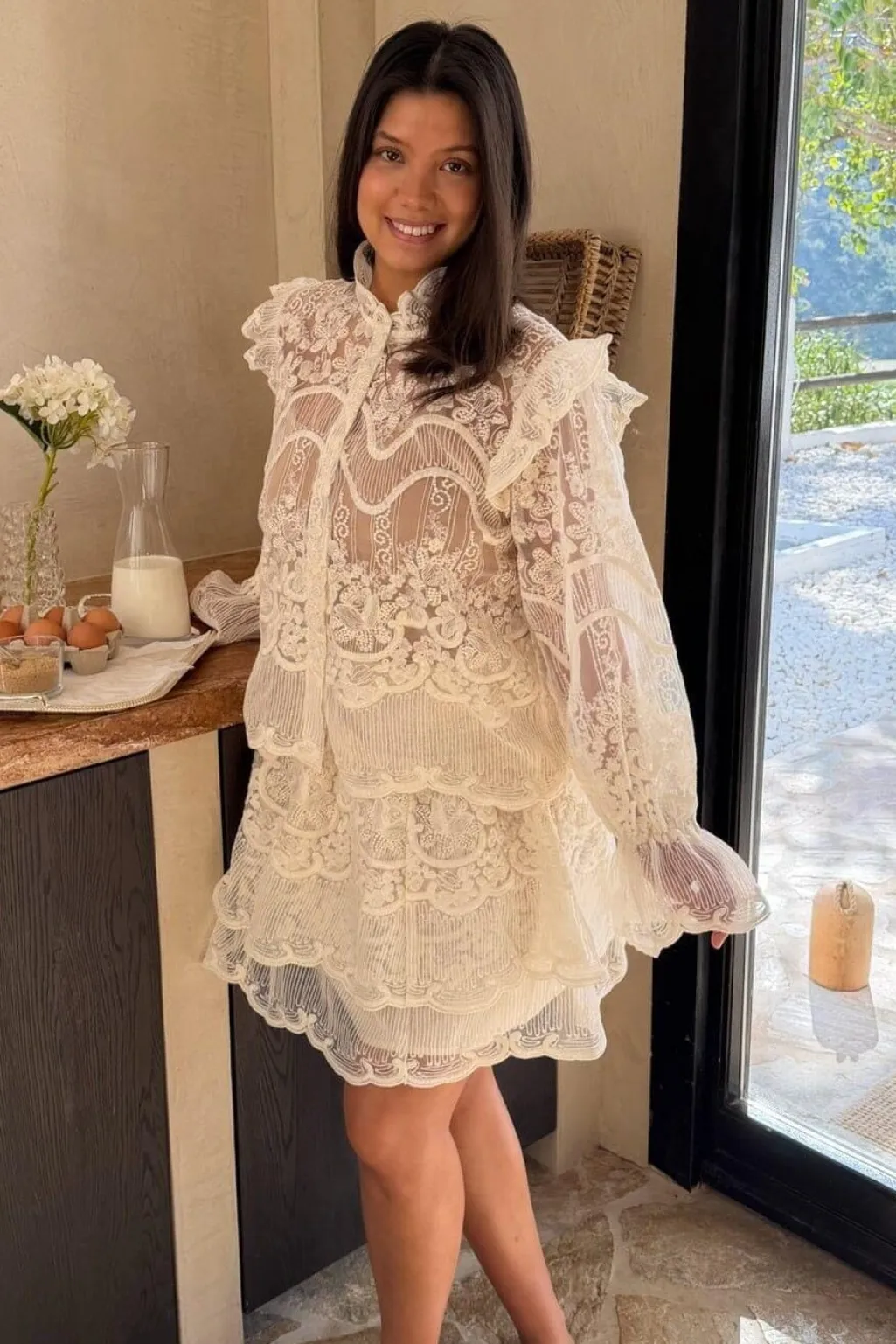 Ellinoraic Lace Mini Skirt 2626