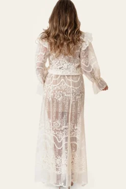 Ellinoric Lace Maxi Skirt 2565