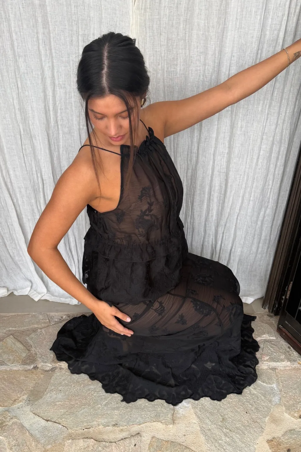 Ellinoric Lace Maxi Skirt