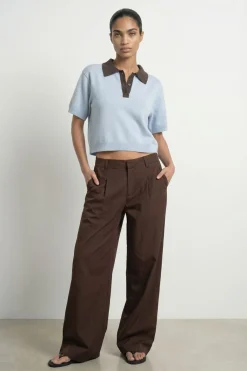 Hdsarah Ss Boxy Polo Knit 32001014