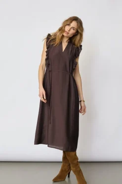 Heracc Frill Ss V-Dress 46096