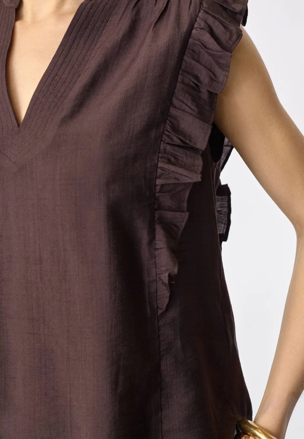 Heracc Frill Ss V-Top 45165