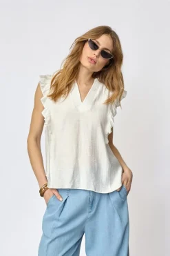 Heracc Frill Ss V-Top 45165