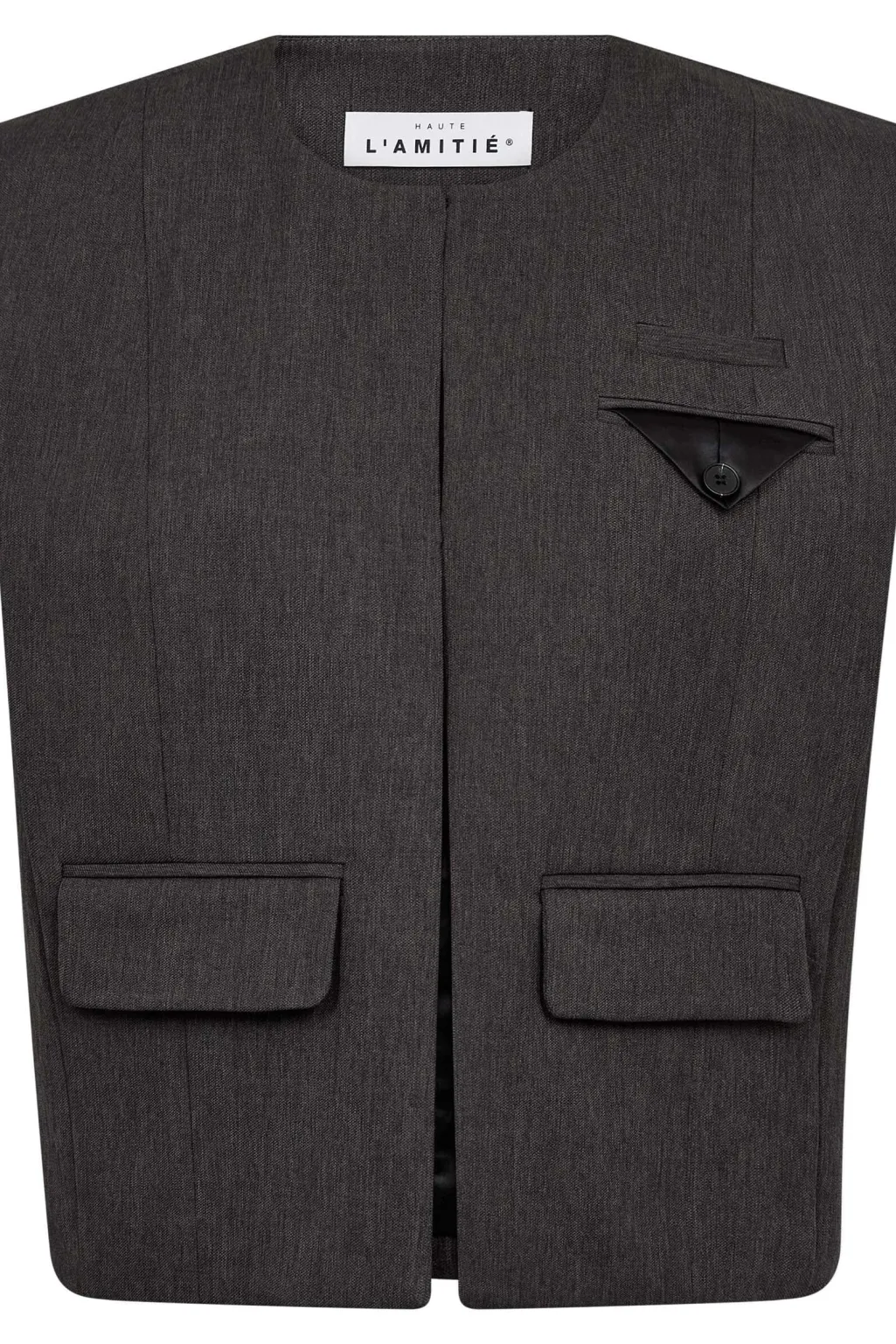 Hlaamy Box Crop Waistcoat HL10683