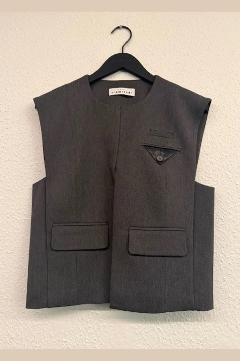 Hlaamy Box Crop Waistcoat HL10683