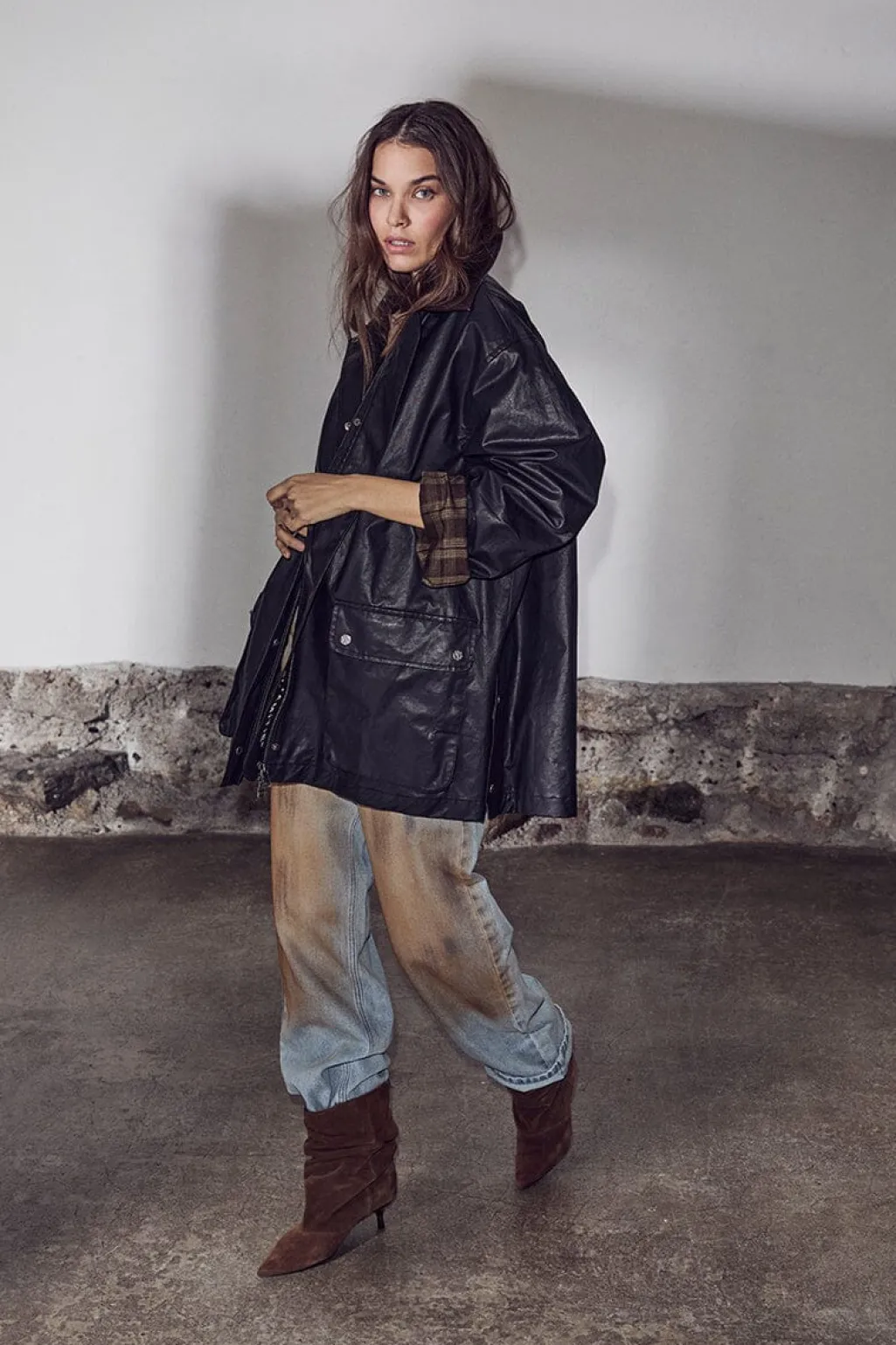 Hlabarrel Vintage Wash Flip Jeans HL10717
