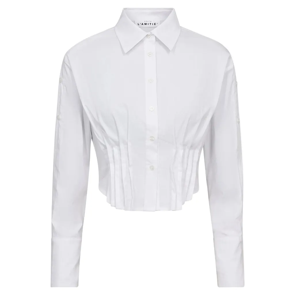 Hlabell Pleat Crop Shirt HL10754
