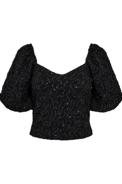 Hladazzy Crease Sequin Top HL10379