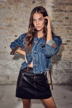 Hladenize Crop Denim Jacket HL10440
