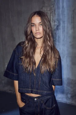 Hladrew Denim Top Unwashed HL10556