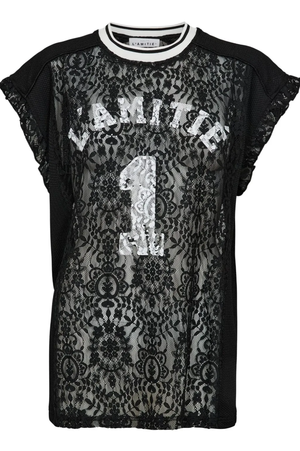 Hlafootball Lace Frill Top HL10124