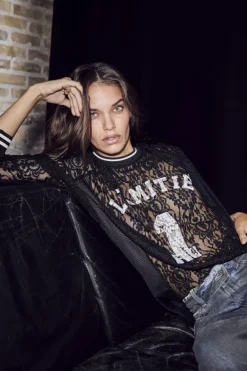 Hlalace Ls Football Blouse HL10471