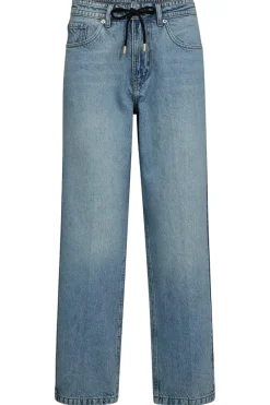 Hlalami Crop String Tie Bleached Jeans HL10140