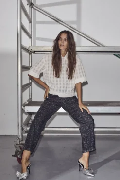 Hlal'Amitié Crop Logo Jeans HL10020