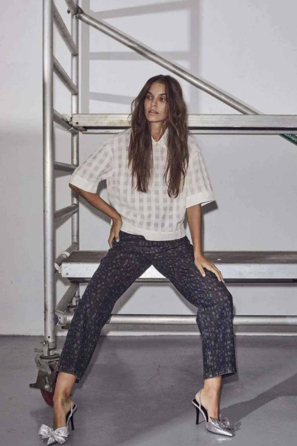 Hlal'Amitié Crop Logo Jeans HL10020