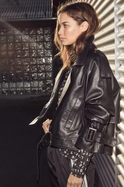 Hlaleather Trench Jacket HL10165