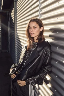 Hlaleather Trench Jacket HL10165