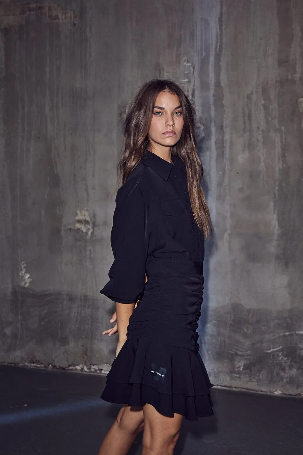 Hlasatari Gather Shirt Dress HL10501
