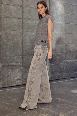 Hlaside Panel Button Jeans HL10328