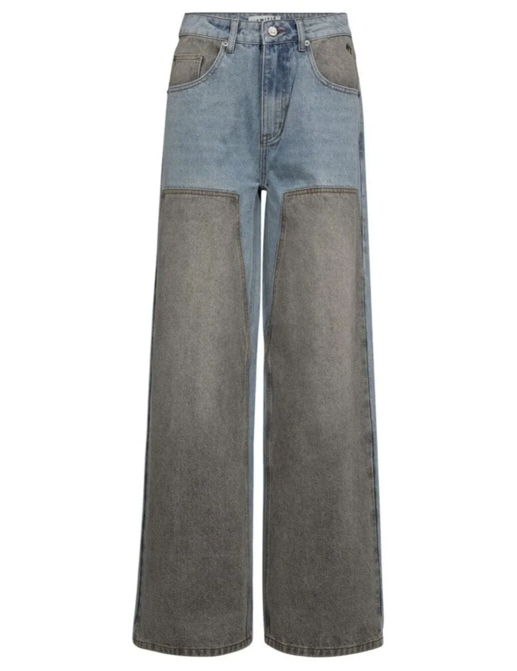Hlatwo-Tone Patch Jeans HL10377