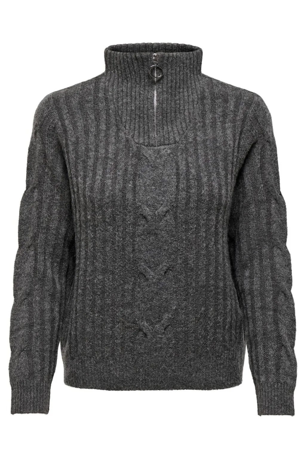 Jdyandrea L/S Zip Cable Pullove Knt