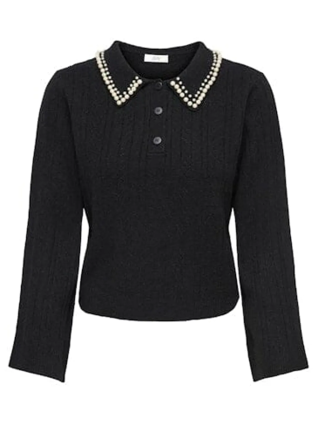 Jdyapril Life L/S Pearl Collar Pull Knt