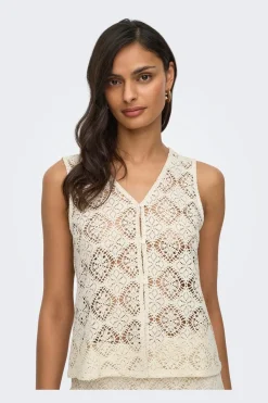 Jdyeva S/L V Neck Button Top Dia