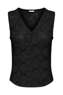 Jdyeva S/L V Neck Button Top Dia