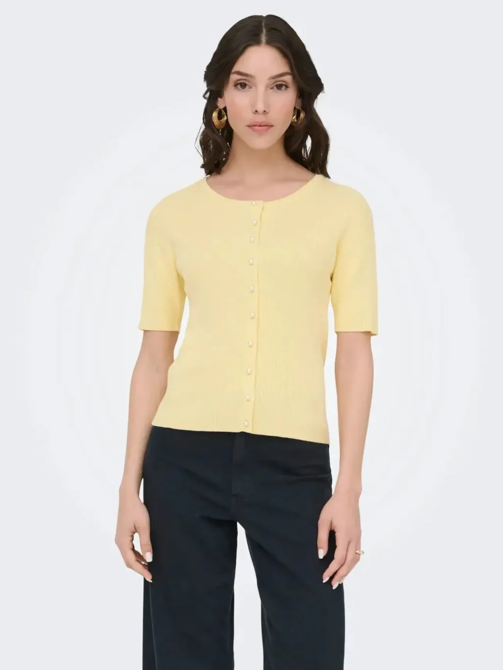Jdygaby 2/4 O-Neck Pearl Cardigan Knt