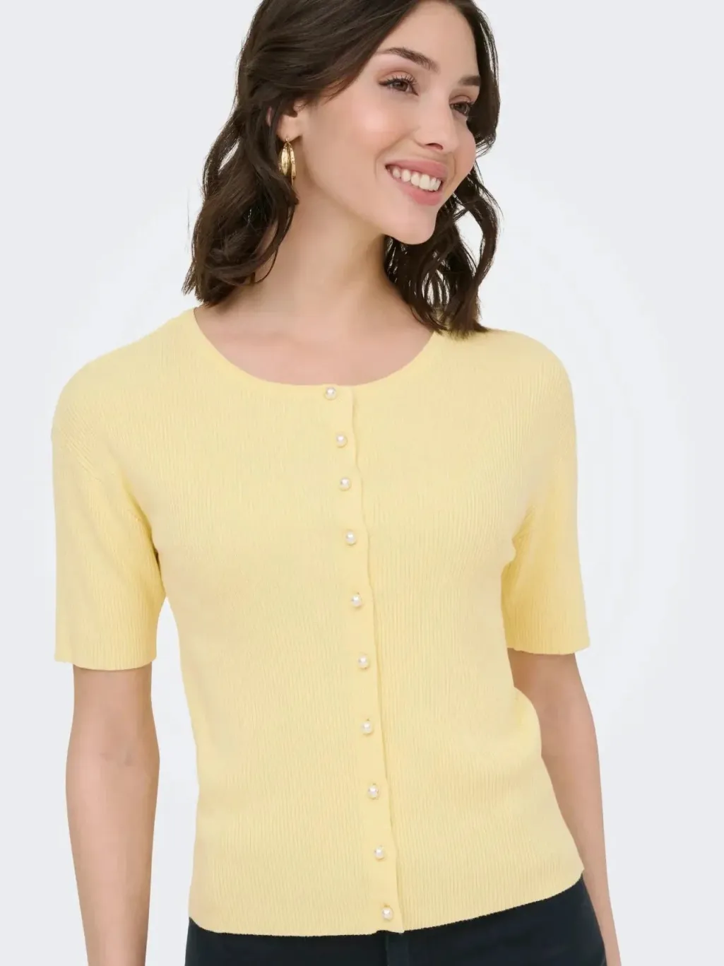 Jdygaby 2/4 O-Neck Pearl Cardigan Knt