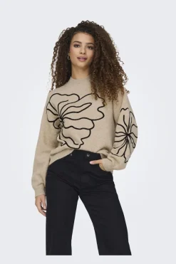 Jdyjella L/S Flower Pullover Knt