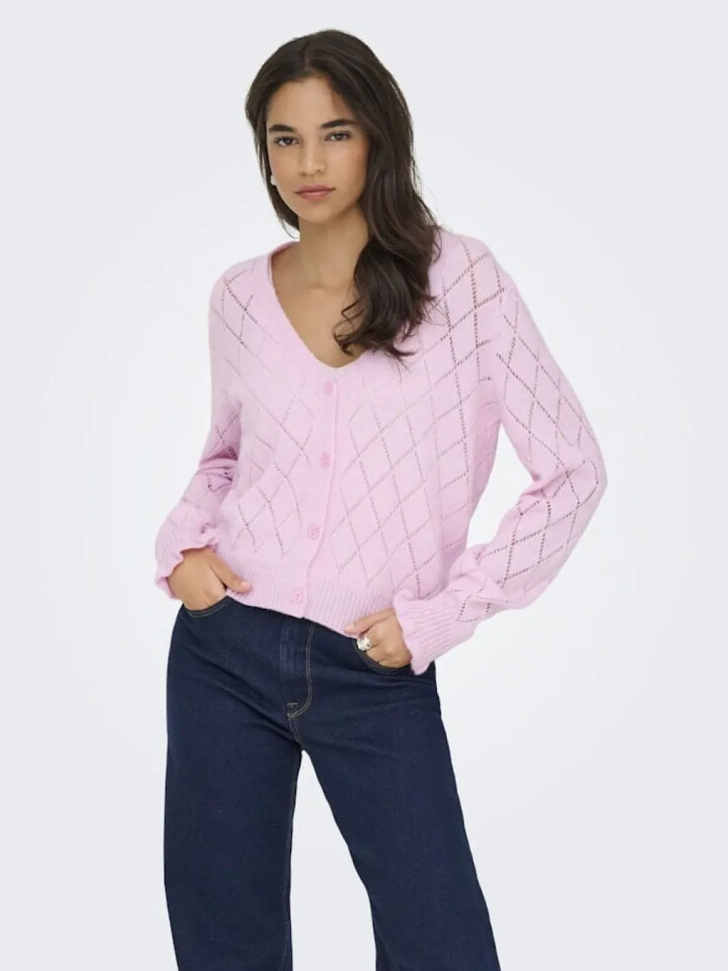 Jdyletty L/S V-Neck Struc Cardi Knt