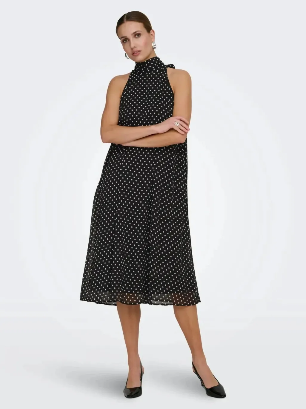 Jdypolka S/L Halterneck Midi Dress