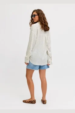 Jxalmira Linen Blend Ls Shirt Ln