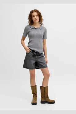 Jxhadley Tight Ss Polo Knit