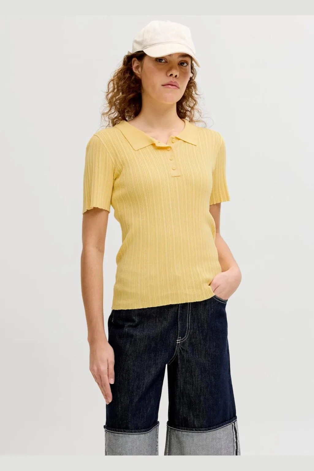Jxhadley Tight Ss Polo Knit