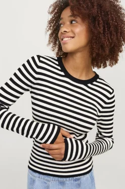 Jxjodi Tight Stripe Crew Neck Knit
