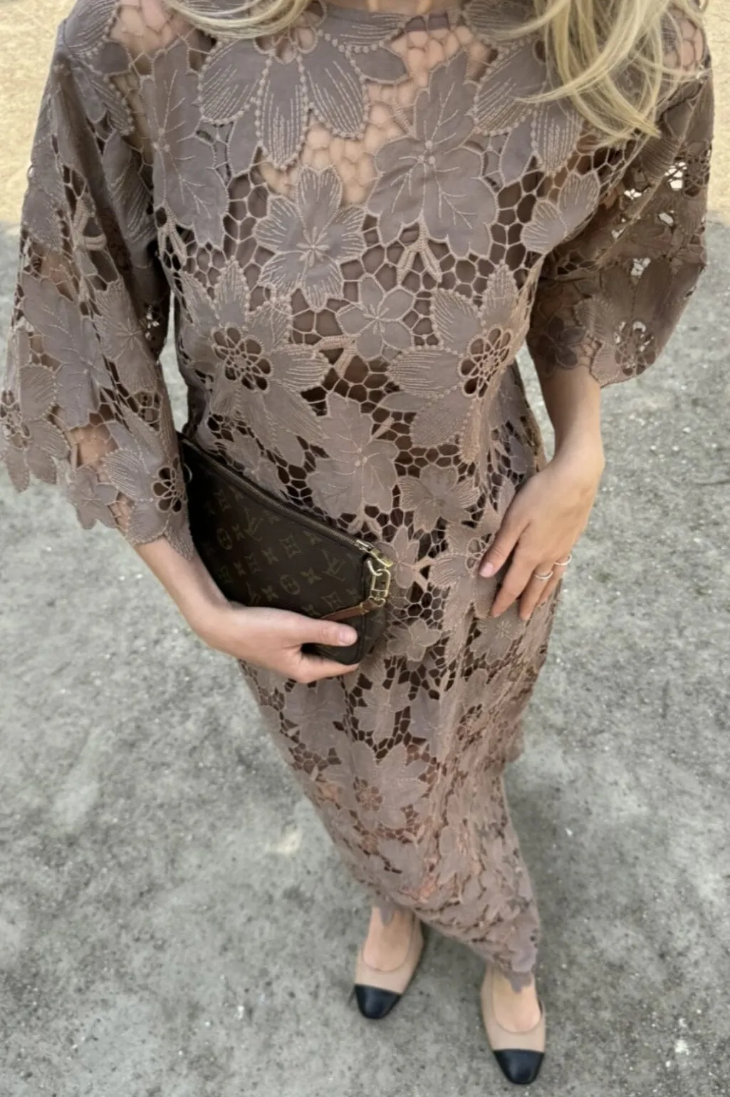 Klaraic Lace Long Dress