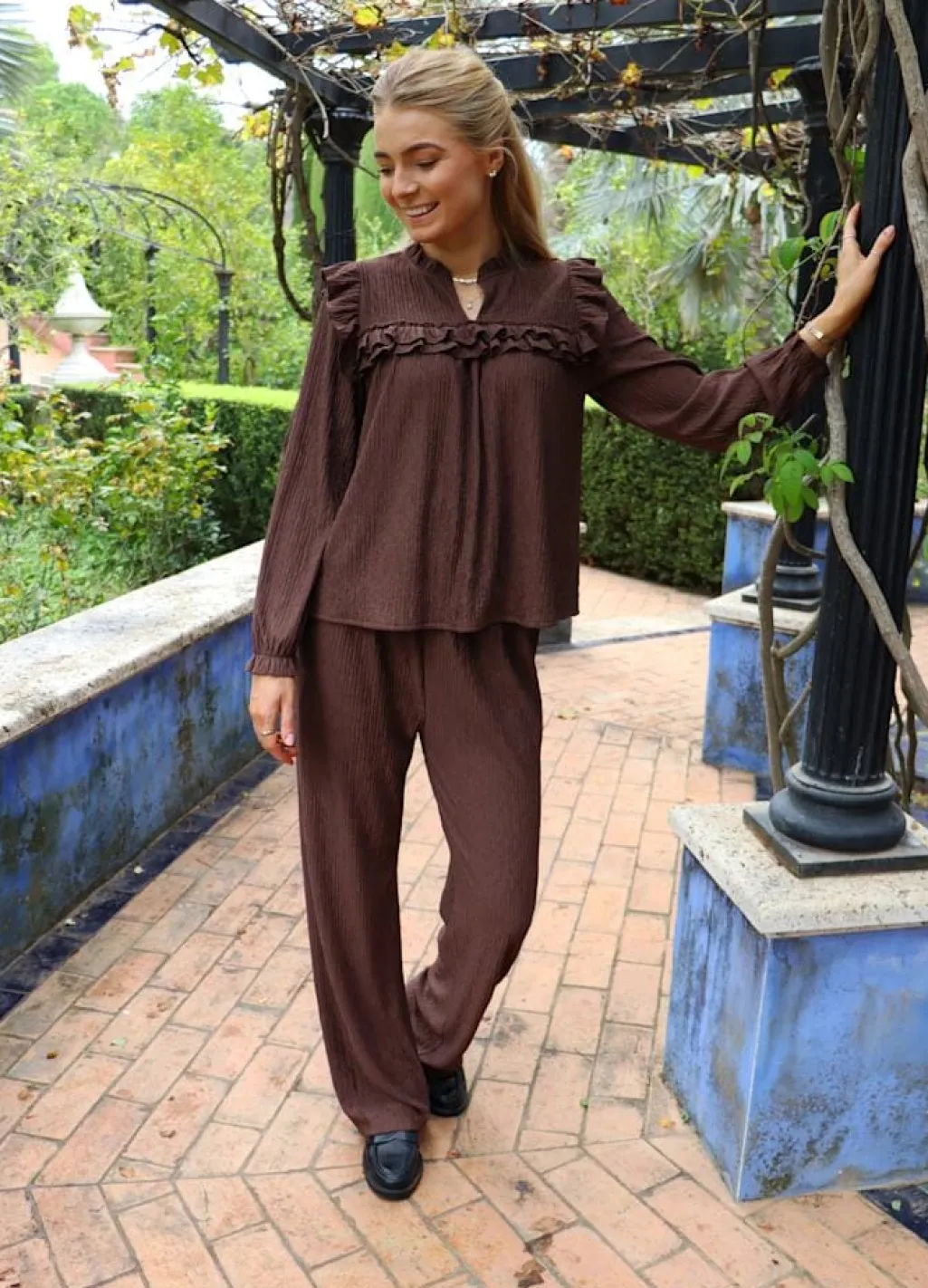 Ltanni Ls Frill Blouse 22348
